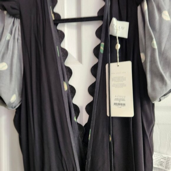 Azulu Chic Black Jumpsuit with Colorful Dots Size XL - Picture 6 of 13